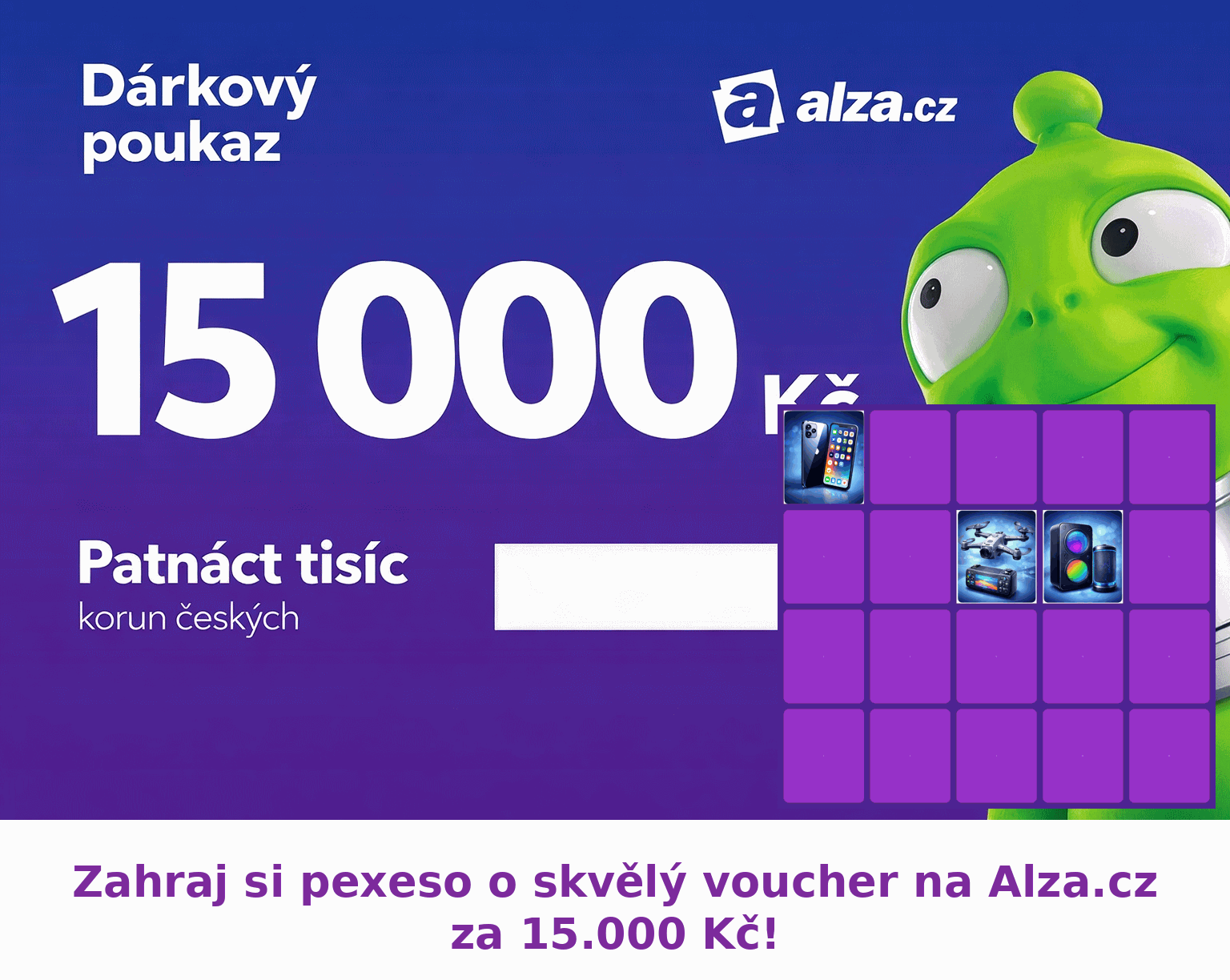 Alza vouchery v hodnotě 15.000 Kč